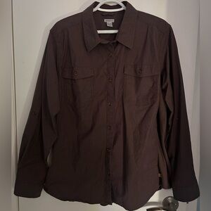 Carhartt Women's Brown Button Down Shirt size XXL